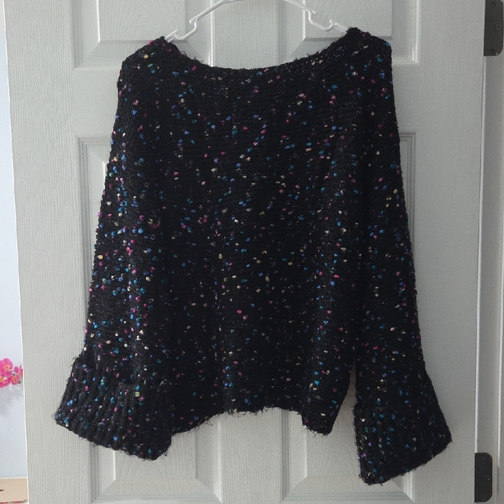 Maeve Black Knit with Multicolor Accents